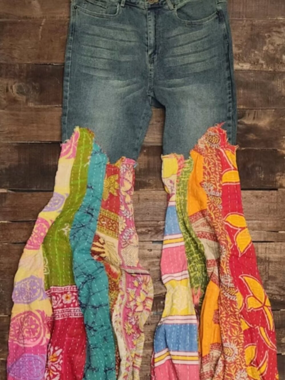 Jaded Gypsy 'Got You Covered' Kantha Handmade Jeans - Size S/M